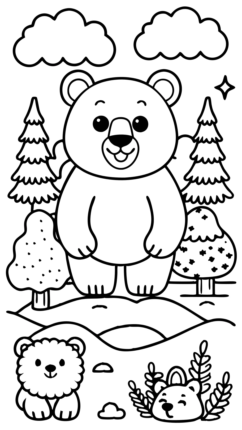 bear coloring pages tiktok